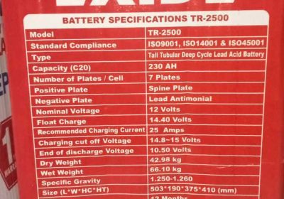 Tubular battery for sale