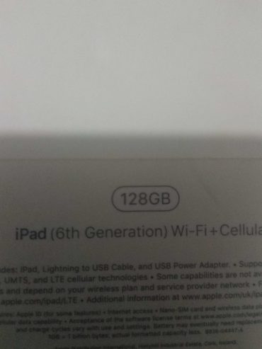 Ipad 6th generation 128gb pta approved