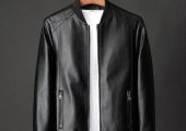 Leather Men Jacket Bumper Style.